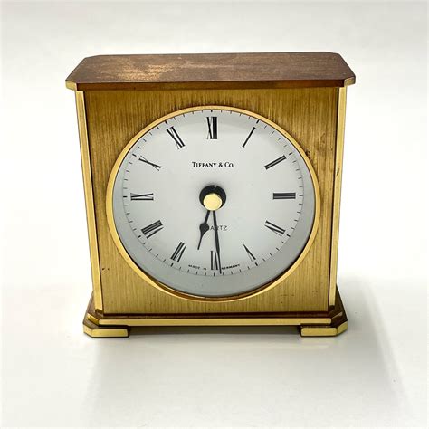 Tiffany And Co Vintage Brass Desk Clock