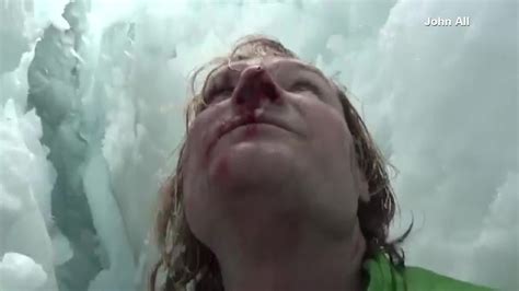 Climber Survives 70 Foot Fall In Nepal Youtube