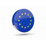 European Union Icon Round Flag 3d Glossy