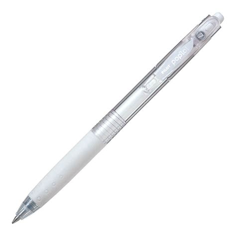 Pilot Poplol Gel Fine White Pens Bl Pl 7 W X 12s Pack Gel Pens