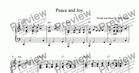 Peace And Joy Download Sheet Music Pdf File