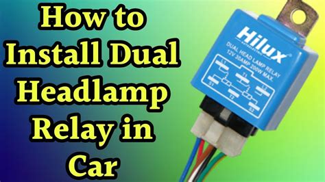 How To Install Dual Headlamp Relay Youtube