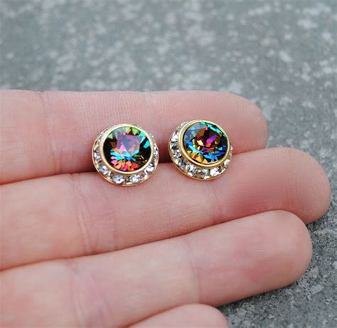 Silver jewels models with gemstones especially are often also worn for spiritual reasons, and a wide range of stones such as topaz, sapphire, amethyst and rubies are available. Rainbow Clear Crystal Diamond Earrings Swarovski Crystal ...