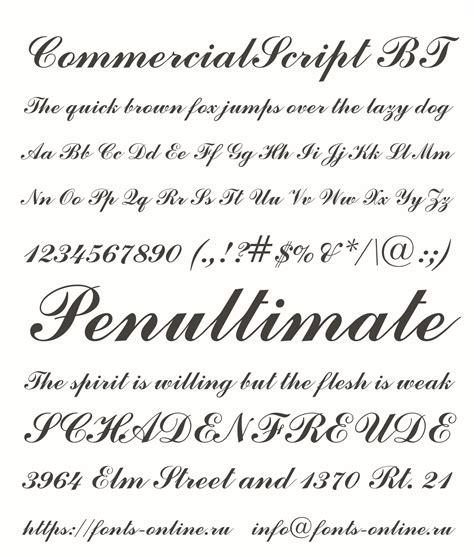Commercialscript Bt Font