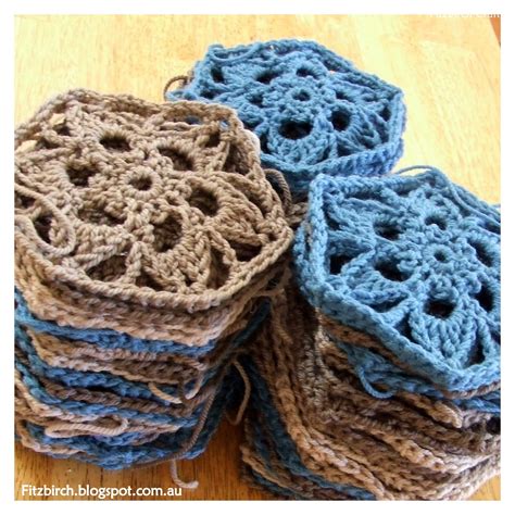 Crochet floral hexagon granny pattern. FitzBirch Crafts: Favourite Free Crochet Hexagon Patterns