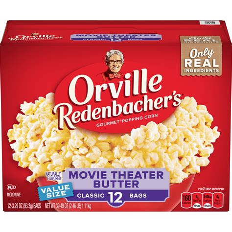 Orville Redenbachers Movie Theater Butter Microwave Popcorn 329 Oz 12 Ct
