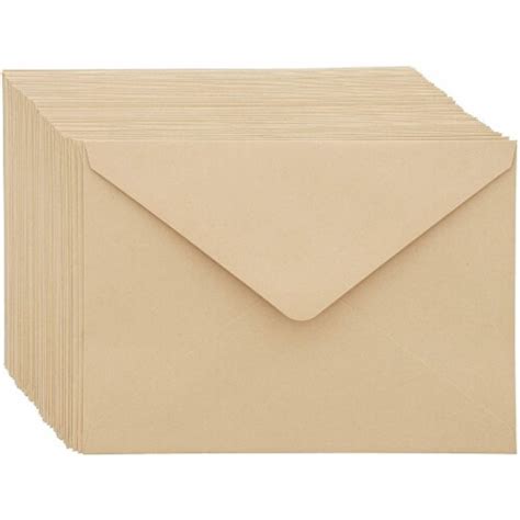 50 Pack Blank Cards With Envelopes Vintage Kraft Cardstock For Making