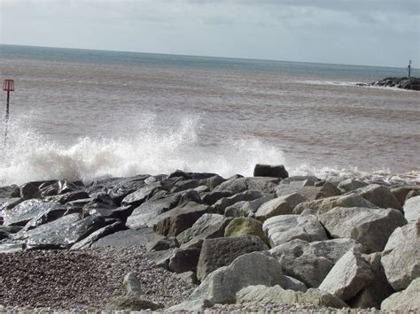 Waves Waves Smashing Onto Rocks At Sidmouth Devon U K Dave Timms