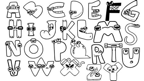 Alphabet Lore Coloring Pages Fun And Learning Combined