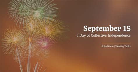 September A Day Of Collective Independence