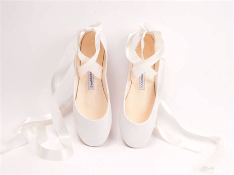 The Bridal Bolshoy White Ballet Shoes Wedding Flats Lace Up Shoes
