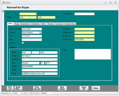 Microsoft Access Database Pros Sample Ms Access Database Forms And