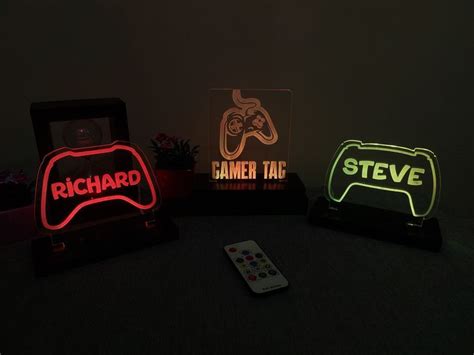 Personalized Gamertag Light Sign Custom Gamer Tag Sign Personalized