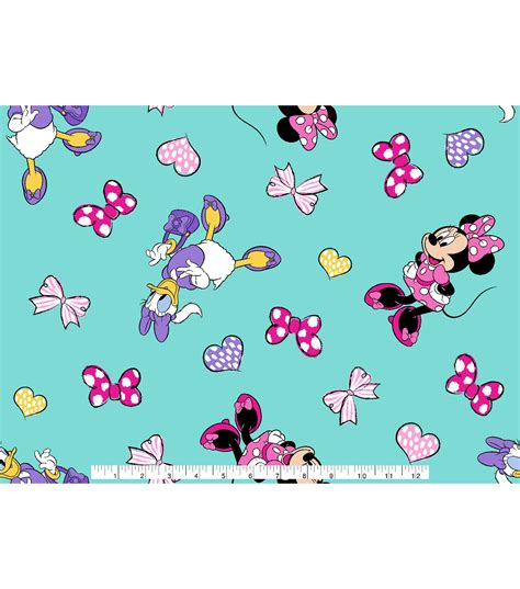 Disney Minnie Mouse Cotton Fabric Friends And Bows Joann