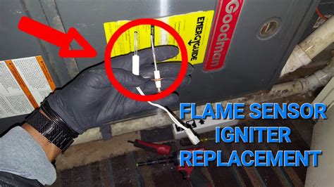 Goodman Furnace Flame Sensor Igniter Replacement Youtube