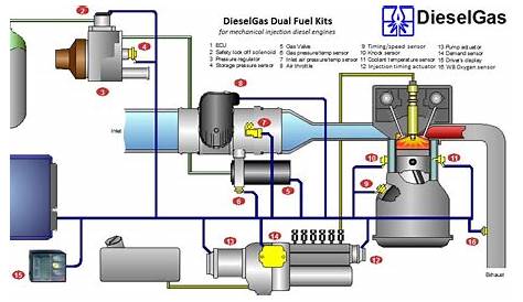 dual fuel gas engine