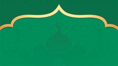 Islamic Arabic Green Luxury Background With Geometric Pattern And