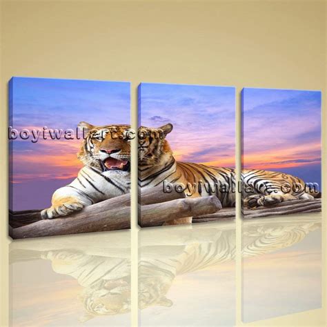 Large Tiger Wall Art Painting On Canvas Living Room