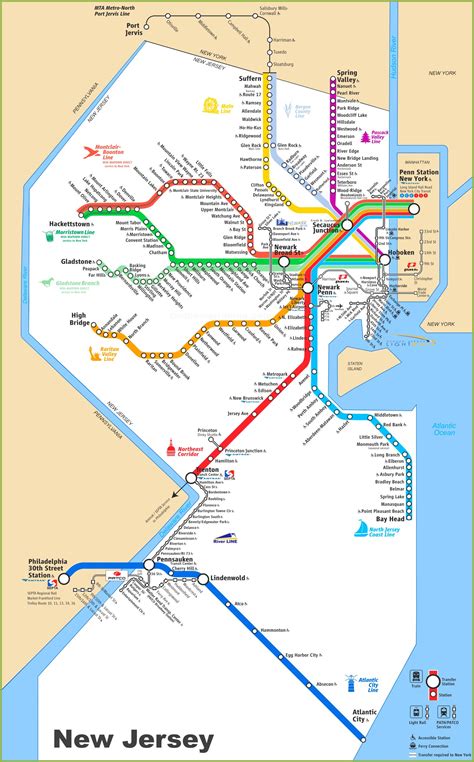 Nj Transit Rail Map Map Of The World