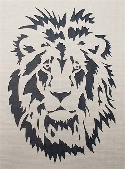 Lion Stencil Etsy