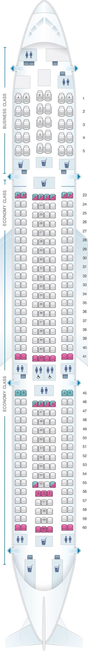 Seat Map Qantas Airways Airbus A330 300