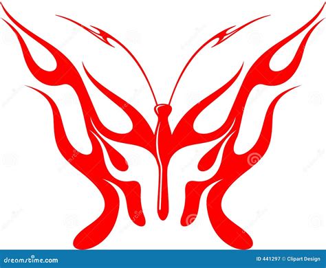 Flaming Butterfly Tribal Vector 5 Royalty Free Illustration