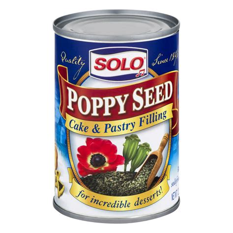 Solo Cake And Pastry Filling Poppy Seed 125 Oz