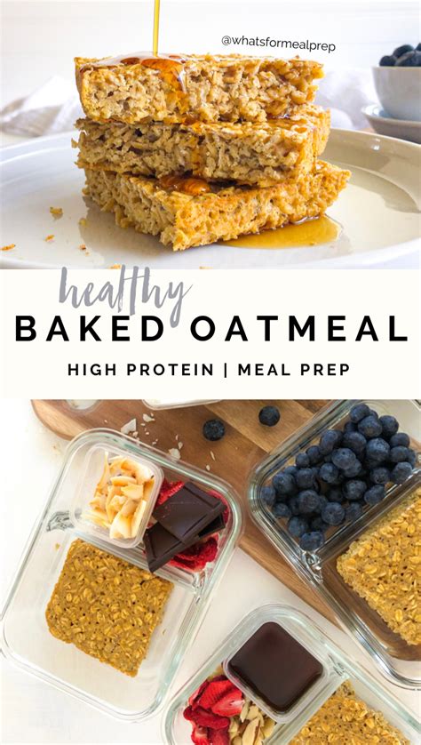 (i'm supposed to stay under 1200 mg) there are. High Protein Baked Oatmeal for Meal Prep | Protein baking ...
