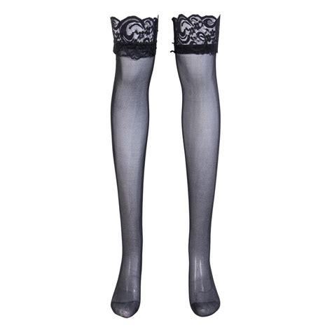 Buy New Sexy Ladies Sheer Lace Top Thigh High Stockings Hold Ups Pull Up Stay Up At Affordable