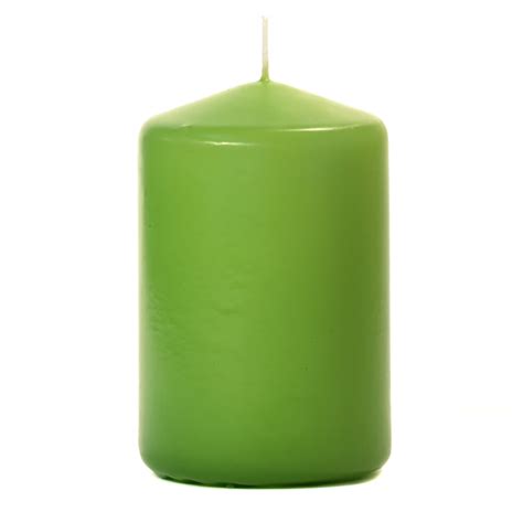 Lime Green 3 X 4 Unscented Pillar Candles 3 Inch Candles