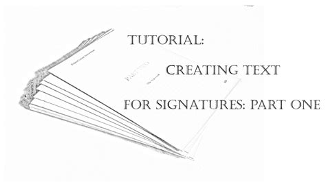 How To Preparing And Printing Signatures Bookbinding Tutorial Part 1