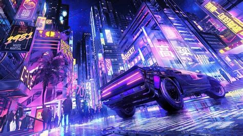 Cyberpunk Car Night City K Wallpaper