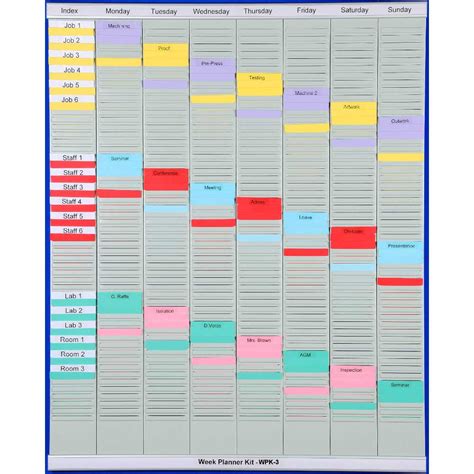 T card app performs these special deals by. Weekly Size 3 Planner T-Card Kit 7 x 54 Slot Panels - ESE Direct