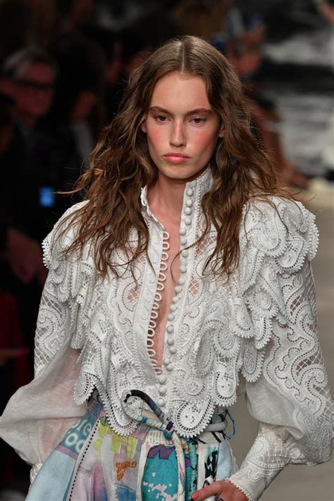 A Model Walks The Runway At The Zimmermann Ready To Wear Springsummer