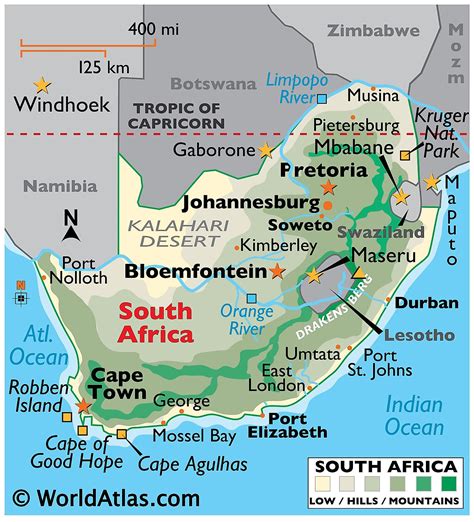 Mapas De Sudáfrica Atlas Del Mundo