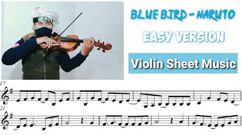 Free Sheet Blue Bird Naruto Violin Sheet Music Youtube