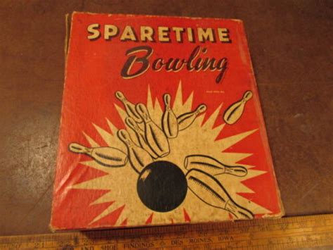 Vintage Bowling Dice Game Sparetime In Original Box Great Graphics