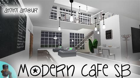 Welcome To Bloxburg Modern Cafe Speed Build Youtube