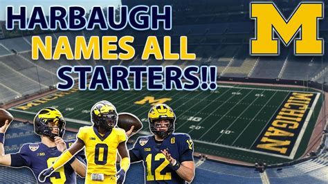 Jim Harbaugh Announces Who Will Start At Qb Plus Lots More On Who