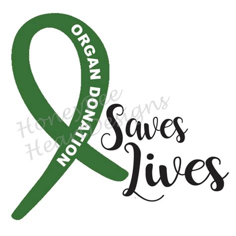 Svg Organ Donation Saves Lives Ribbon Digital Svg File Etsy