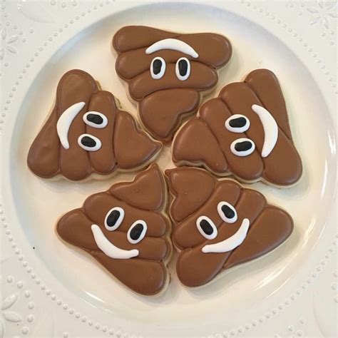 Poop Emoji Cookies 1 Dozen Etsy
