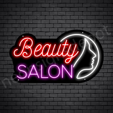 Hair Salon Neon Sign Beauty Salon Girl Face Neon Signs Depot