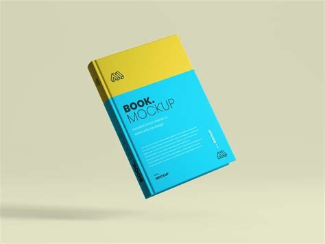 Mockup Featuring A Floating Hardcover Book Free Resource Boy
