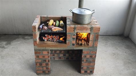 Build An Outdoor Wood Stove From Bricks And Cement Youtube