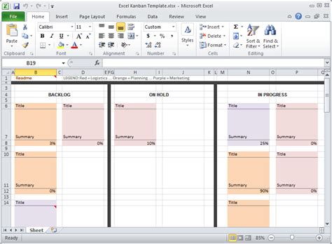 The main purpose of representing work as a card on the kanban board is to allow team members to track the progress of work through its workflow in a highly visual manner. Kanban Excel Template | merrychristmaswishes.info