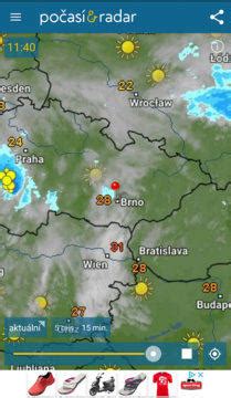 Aplikace počasí & radar bezplatná aplikace počasí & radar od německých vývojářů, meteorologů a geografů vám přináší nejpřesnější a nejspolehlivější předpověď počasí v češtině. Aplikace Počasí & Radar: upozornění na bouřky i pylové ...