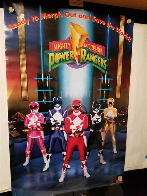 Vintage Power Rangers Poster 642 1993 New Still In Plastic Cover