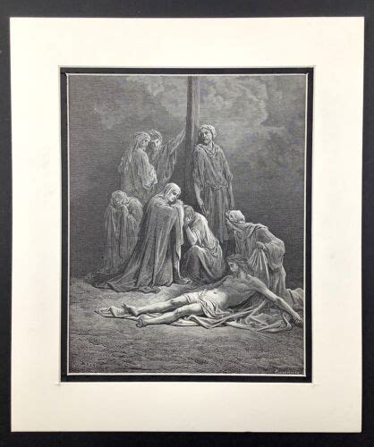 1880 Antique Print Gustave Dore The Death Of Christ Jesus Bible