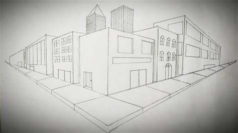 How To Draw A Buildings In 2 Point Perspective Narrated Youtube