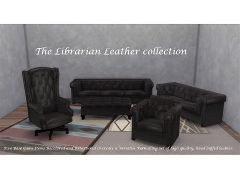 Pin By Adrian Bond On Sims 4 Cc And Mods Sims Sims 4 Leather Couch